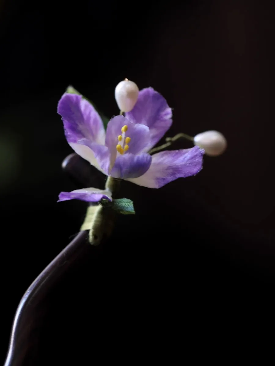 FXLRY Original Design Handmade Pearl velvet Flower Nine Purple From Fire Purple Hairpin Headwear
FXLRY Original Design Handmade Pearl velvet Flower Nine Purple From Fire Purple Hairpin Headwear