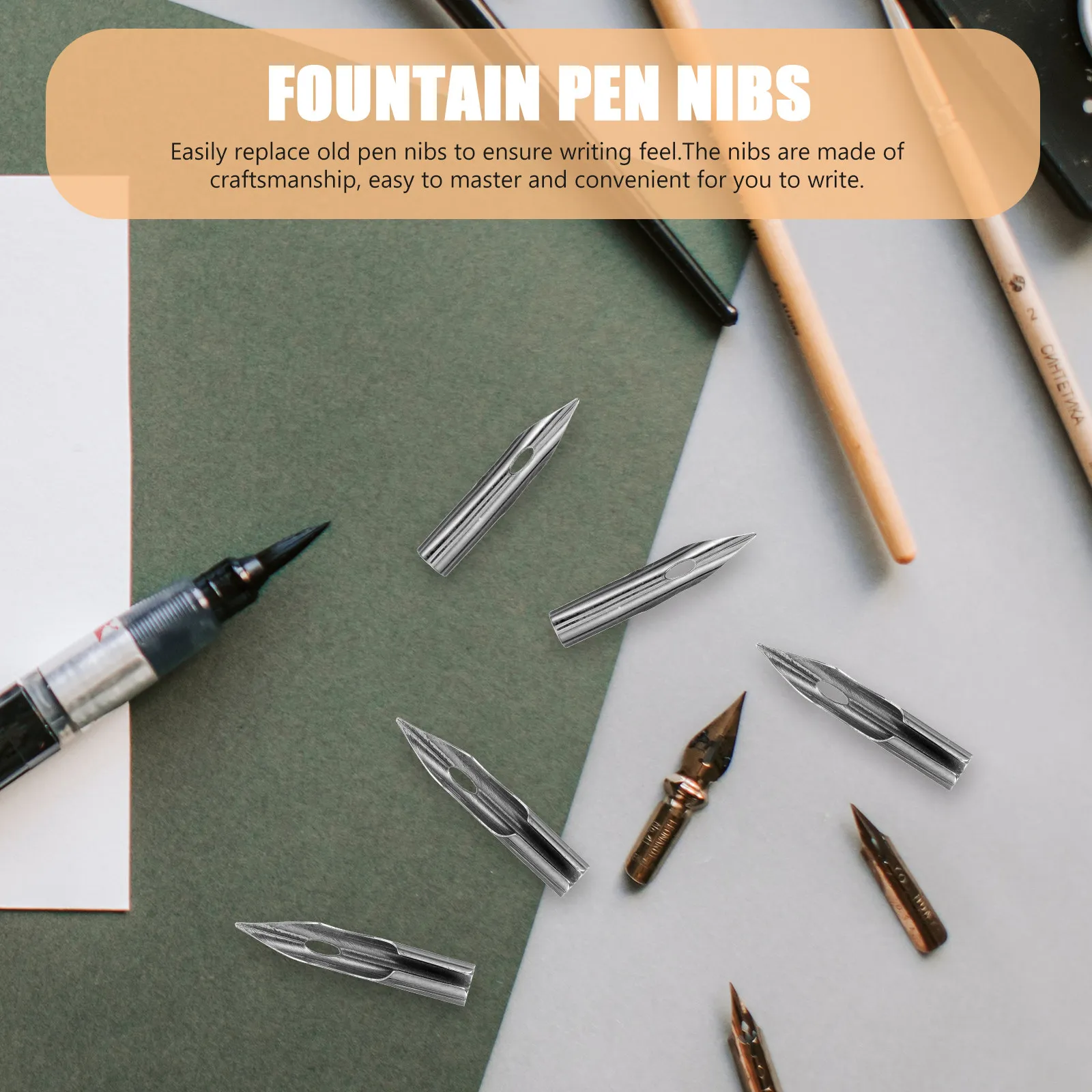 30Pcs Calligraphy Metal Nibs Set Replacement Fountain Pen Nibs for Signing Writing Practice Long Service Life Reliable
30Pcs Calligraphy Metal Nibs Set Replacement Fountain Pen Nibs for Signing Writing Practice Long Service Life Reliable