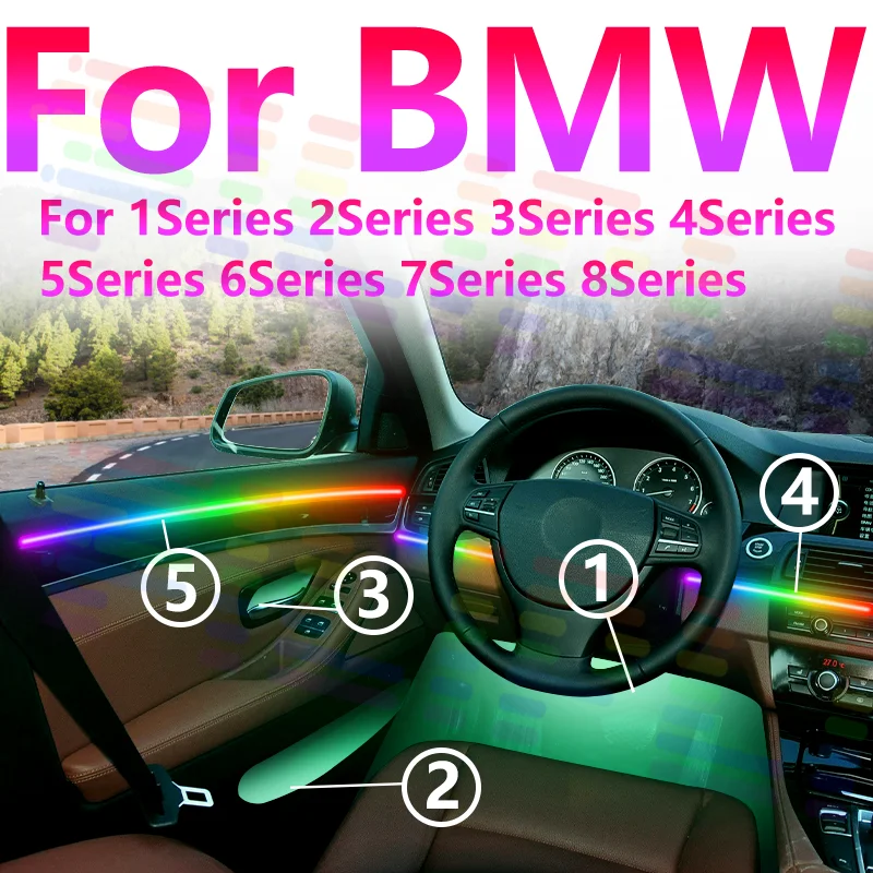 For BMW 1Series 2Series 3Series 4Series 5Series 6Series 7Series 8Series Decoration Atmosphere Lamp Ambient Light LED Strip
For BMW 1Series 2Series 3Series 4Series 5Series 6Series 7Series 8Series Decoration Atmosphere Lamp Ambient Light LED Strip