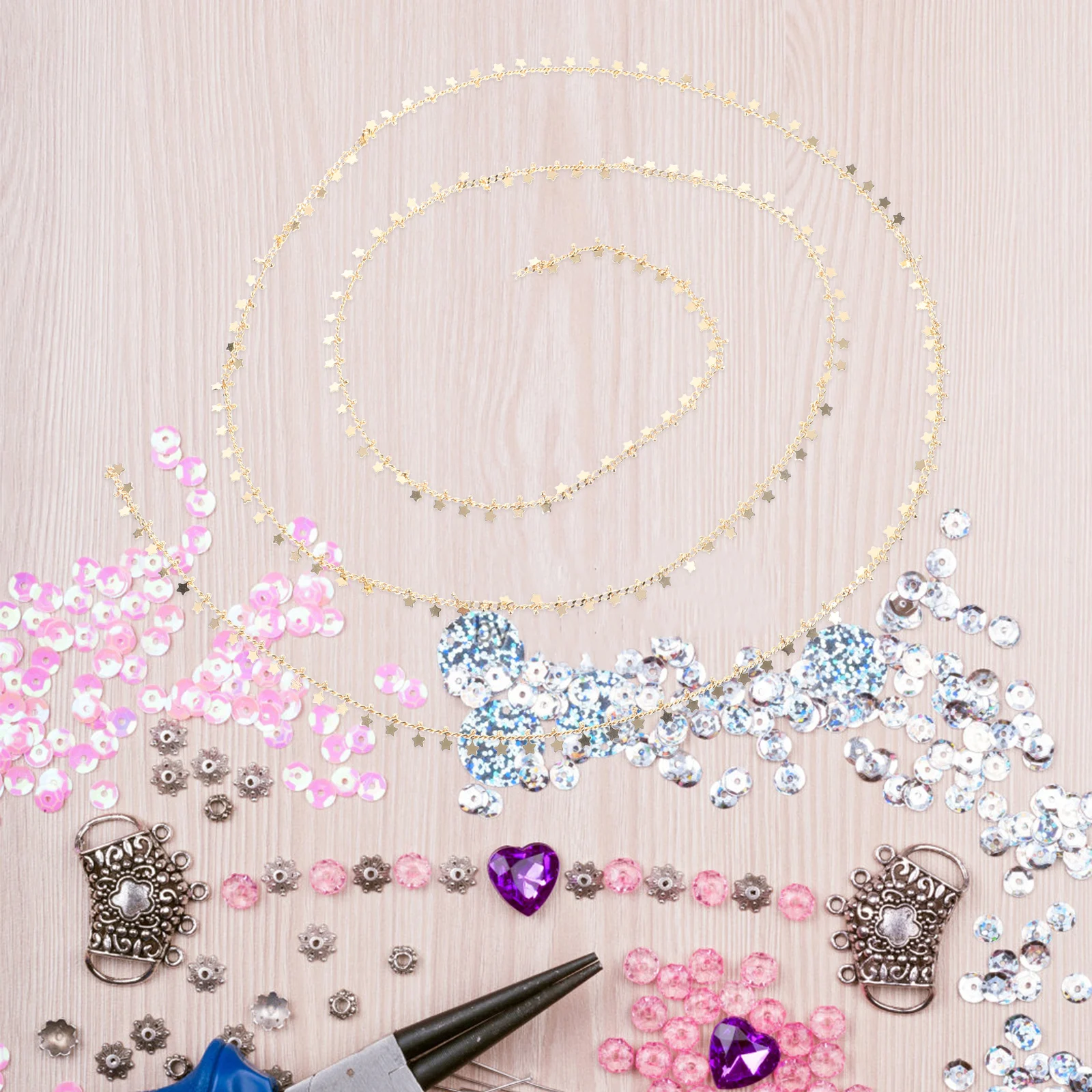 Five Pointed Star Chain Jewelry Making Chains Decorative Alloy DIY Craft Lightweight Wedding Accessories Pendant
Five Pointed Star Chain Jewelry Making Chains Decorative Alloy DIY Craft Lightweight Wedding Accessories Pendant
