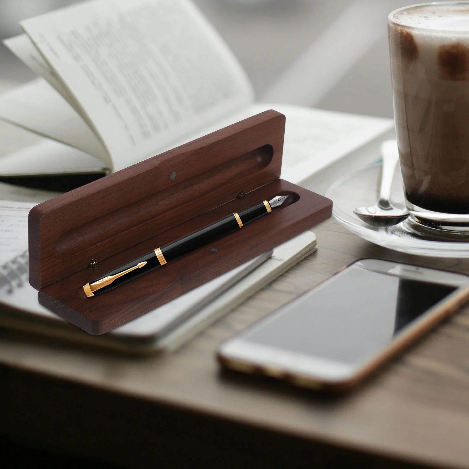 Walnut Case Boxes Desk Pencil Holder Office Presentation Vintage Eco Friendly Single Slot Storage Organizer Wooden Pen Display
Walnut Case Boxes Desk Pencil Holder Office Presentation Vintage Eco Friendly Single Slot Storage Organizer Wooden Pen Display