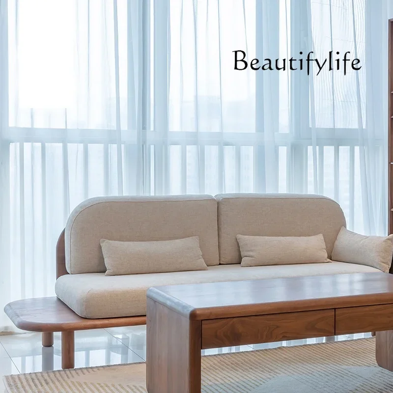 small apartment fabric black walnut living room three people Wabi- sofa log wind furniture solid wood
small apartment fabric black walnut living room three people Wabi- sofa log wind furniture solid wood