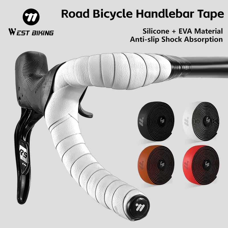 WEST BIKING Road Bicycle Handlebar Tape Silicone EVA Anti-Slip Bike Handlebar Tapes Shock Absorbing Moisture Wicking Bike Tapes
WEST BIKING Road Bicycle Handlebar Tape Silicone EVA Anti-Slip Bike Handlebar Tapes Shock Absorbing Moisture Wicking Bike Tapes