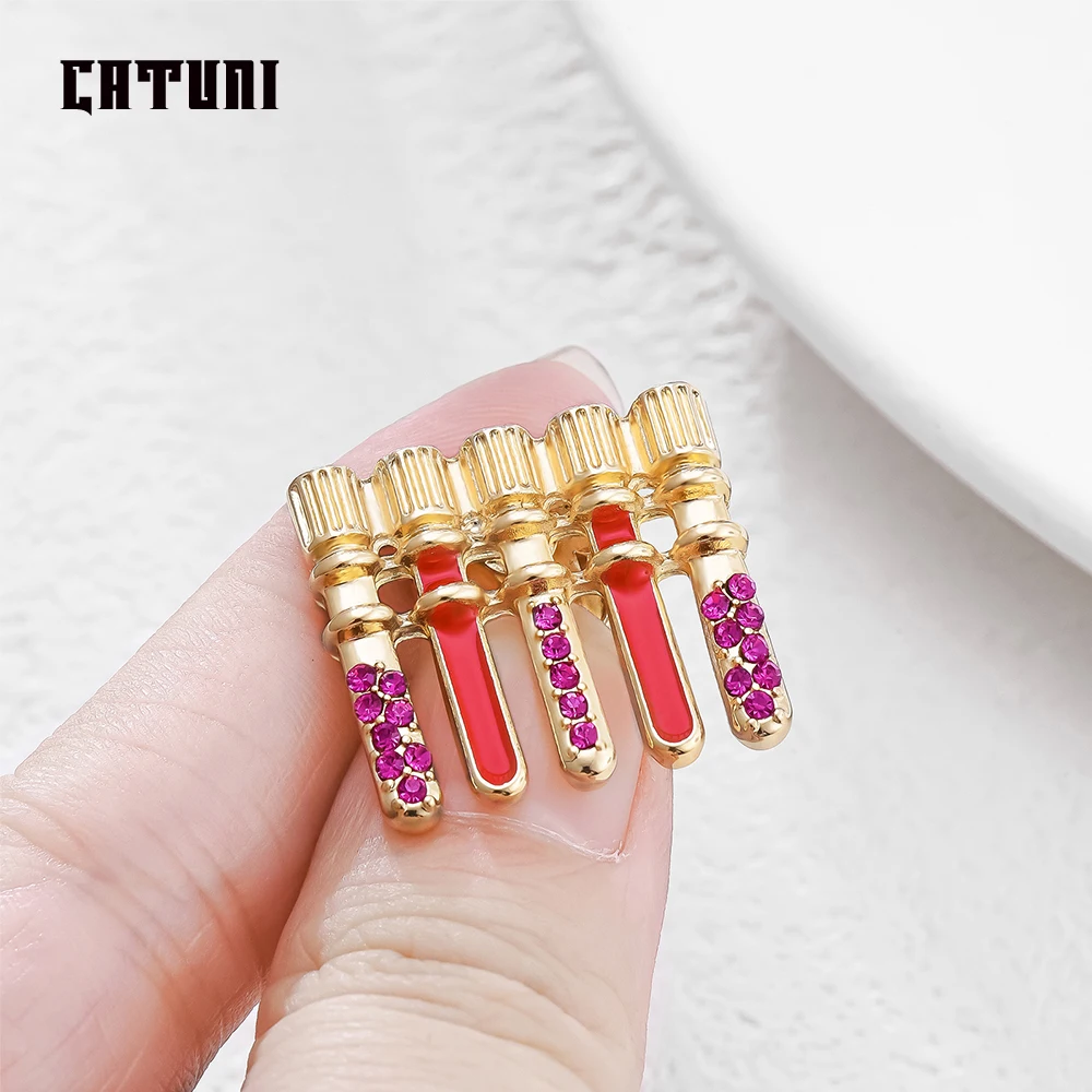 Catuni Medical Test Tube Brooch Pin with Pink Crystal Lanyard Lapel Badge Jewelry Gift for Doctor Nurse Laboratory Hospital 
Catuni Medical Test Tube Brooch Pin with Pink Crystal Lanyard Lapel Badge Jewelry Gift for Doctor Nurse Laboratory Hospital
