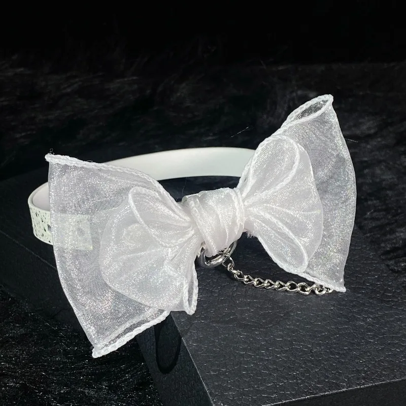 Lace Bow, Handmade Collar, Women's White Chain Pendant, Elegant and Gentle Girl Puppy Jewelry
Lace Bow, Handmade Collar, Women's White Chain Pendant, Elegant and Gentle Girl Puppy Jewelry