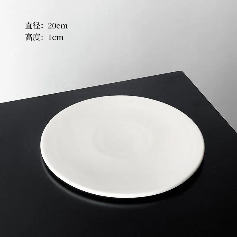 CX simple pure white ceramic plate flat cake dessert plate creative display plate
CX simple pure white ceramic plate flat cake dessert plate creative display plate