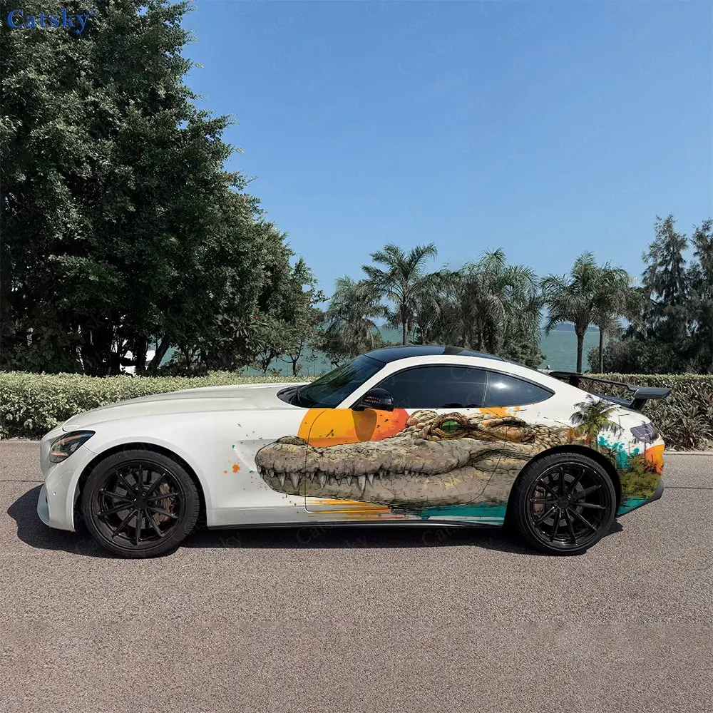 2pcs Sunset Coconu Crocodile, Durable, Fade-resistant, Enhance Vehicle Aesthetics With Bold Artistic Design Car Vinyl Wraps
2pcs Sunset Coconu Crocodile, Durable, Fade-resistant, Enhance Vehicle Aesthetics With Bold Artistic Design Car Vinyl Wraps