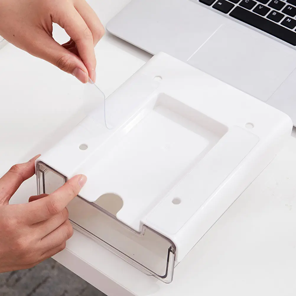 Набор из 2 прозрачных выдвижных ящиков-органайзеров для хранения под столом: для офисных принадлежностей и мелочей
Набор из 2 прозрачных выдвижных ящиков-органайзеров для хранения под столом: для офисных принадлежностей и мелочей