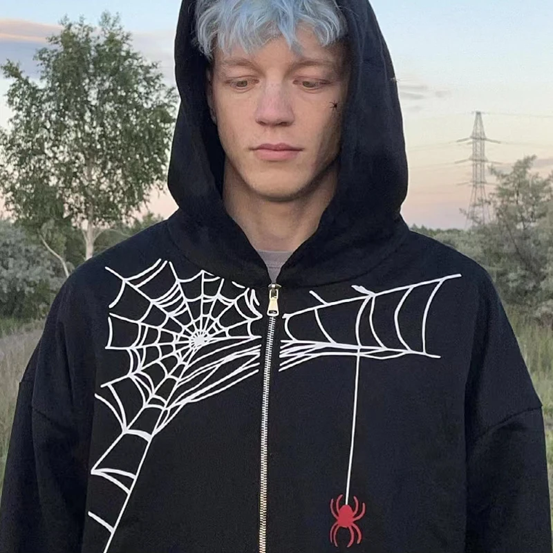 Y2K Spiders Printed Zip Up Oversized Sweatshirt Autumn Goth Hoodie Men And Women Grunge Hoodies Jacket Zipper Streetwear Clothes
Y2K Spiders Printed Zip Up Oversized Sweatshirt Autumn Goth Hoodie Men And Women Grunge Hoodies Jacket Zipper Streetwear Clothes