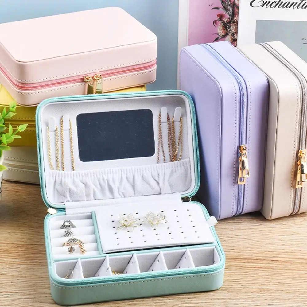 PU Leather Trinkets Storage Organizer Dustproof Solid Color Jewelry Storage Case Large Capacity Simple
PU Leather Trinkets Storage Organizer Dustproof Solid Color Jewelry Storage Case Large Capacity Simple