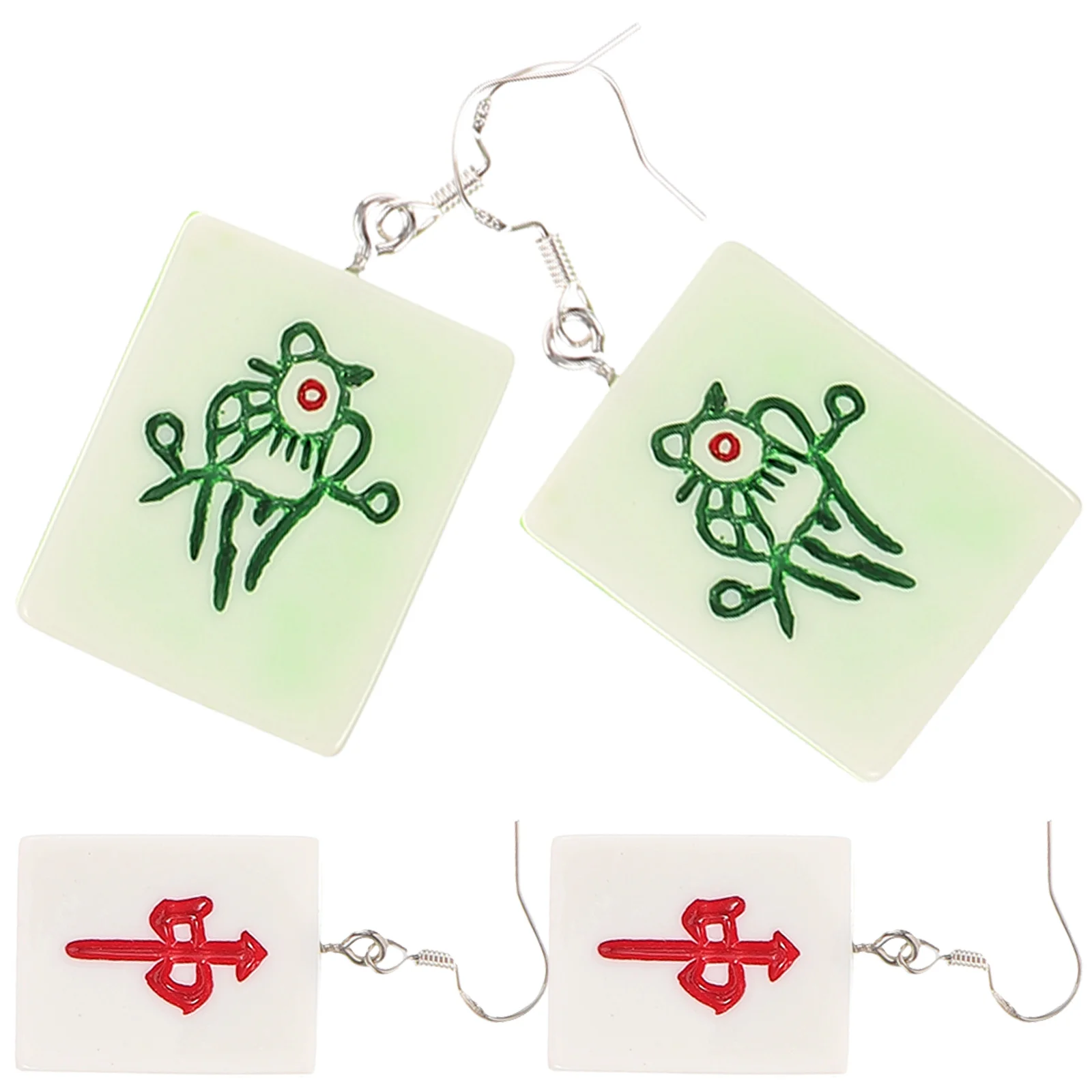 Mahjong Earrings 2 Pairs Women Girl Dangle Charm Cute Lightweight Safe Ear Skin Fashion Gift Teen Weird Fun earrings for teen
Mahjong Earrings 2 Pairs Women Girl Dangle Charm Cute Lightweight Safe Ear Skin Fashion Gift Teen Weird Fun earrings for teen