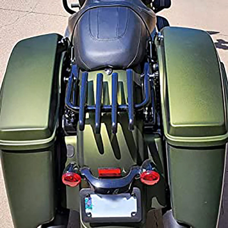 Стальной мотоциклетный съемный двойной стелс-багажник для Harley Touring Road King Street Glide Electra Glide Road Glide 09-22 
Стальной мотоциклетный съемный двойной стелс-багажник для Harley Touring Road King Street Glide Electra Glide Road Glide 09-22