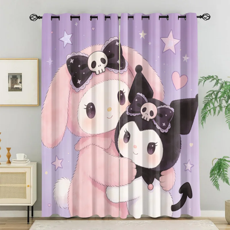 2Pcs Sanrio Kuromi Rainbow Curtains for Bedroom, Cute Cartoon Blackout Curtain Panels for Kids Room Decor
2Pcs Sanrio Kuromi Rainbow Curtains for Bedroom, Cute Cartoon Blackout Curtain Panels for Kids Room Decor