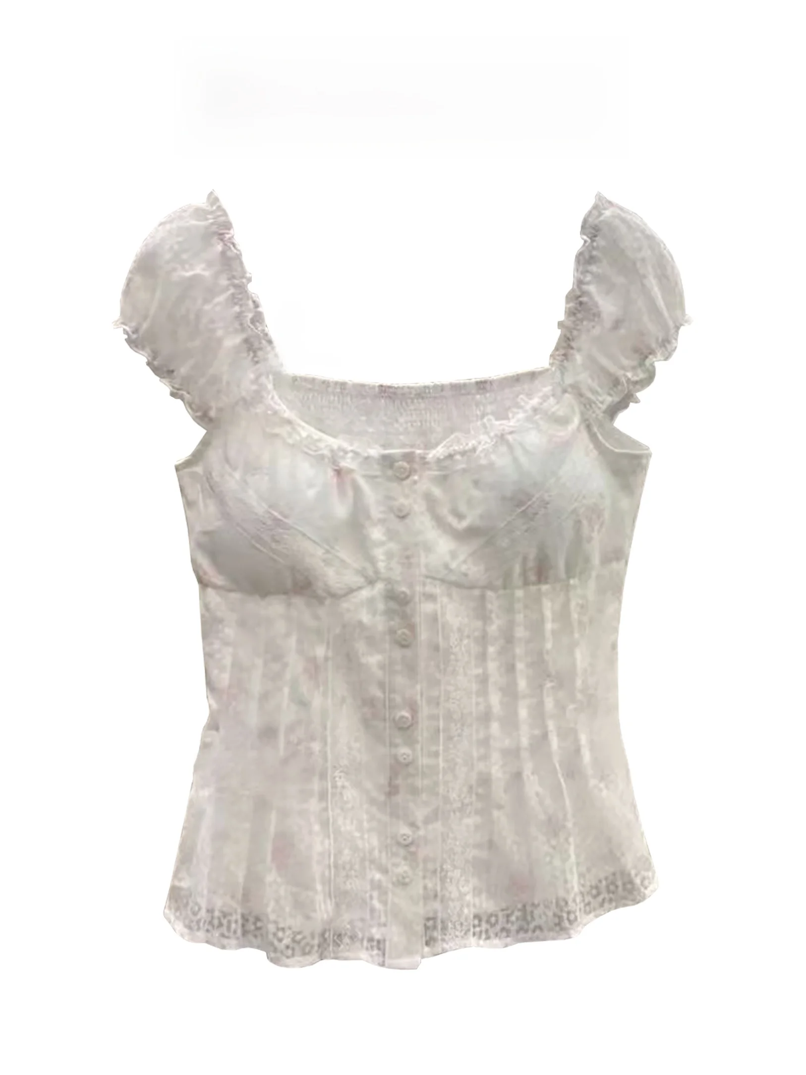 Pink Floral Lace Short Sleeve Square Collar Shirt Women Summer Slim Fit Short Bubble Sleeve Top French Style Tagkita Brand
Pink Floral Lace Short Sleeve Square Collar Shirt Women Summer Slim Fit Short Bubble Sleeve Top French Style Tagkita Brand