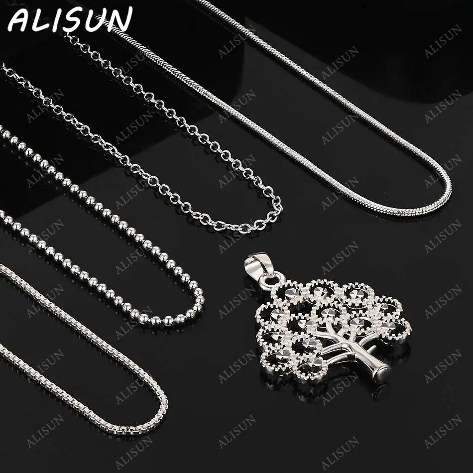 ALISUN 40-75cm 925 Sterling Silver Tree Pendant Necklace For Women Men Charm Trend Birthday Gifts Fashion Party Fine Jewelry
ALISUN 40-75cm 925 Sterling Silver Tree Pendant Necklace For Women Men Charm Trend Birthday Gifts Fashion Party Fine Jewelry