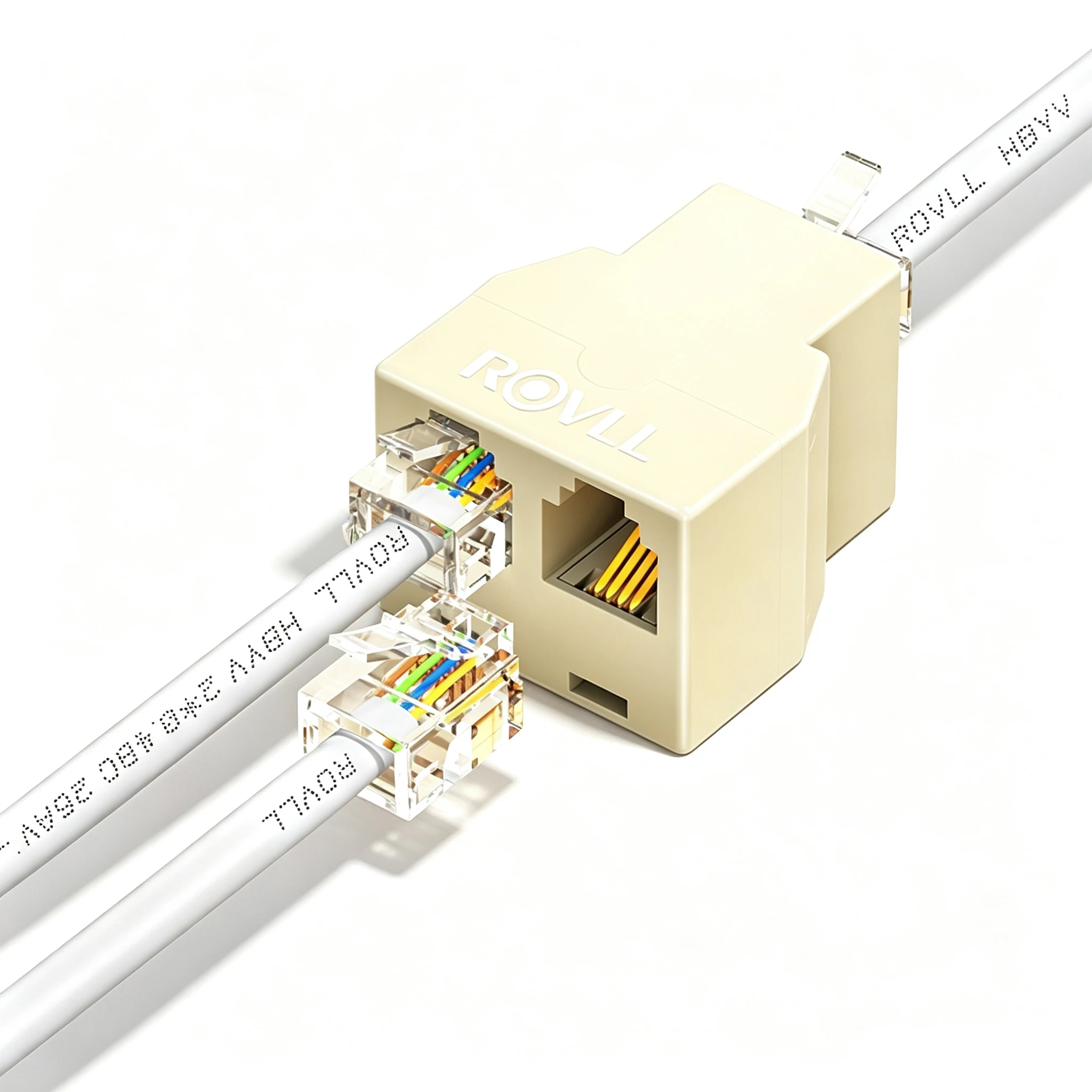 ROVLL RJ11 6P4C 1 to 2 Telephone Splitter Adapter Phone Line Extension Male to Dual Female Connector Cat3 Landline Plug
ROVLL RJ11 6P4C 1 to 2 Telephone Splitter Adapter Phone Line Extension Male to Dual Female Connector Cat3 Landline Plug