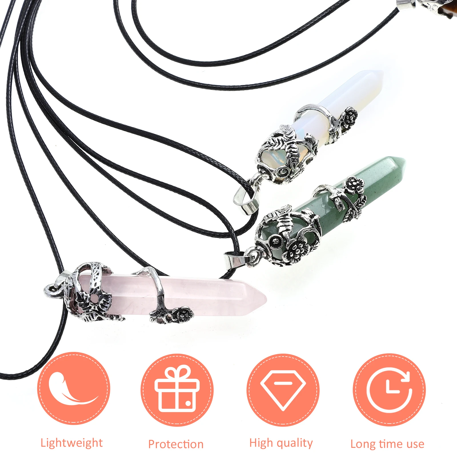 5pcs Sweater Chain Hexagonal Column Pendant Stone Pendant Necklace Crystal Stone Necklace Sweater Chain Durable Women Gift
5pcs Sweater Chain Hexagonal Column Pendant Stone Pendant Necklace Crystal Stone Necklace Sweater Chain Durable Women Gift