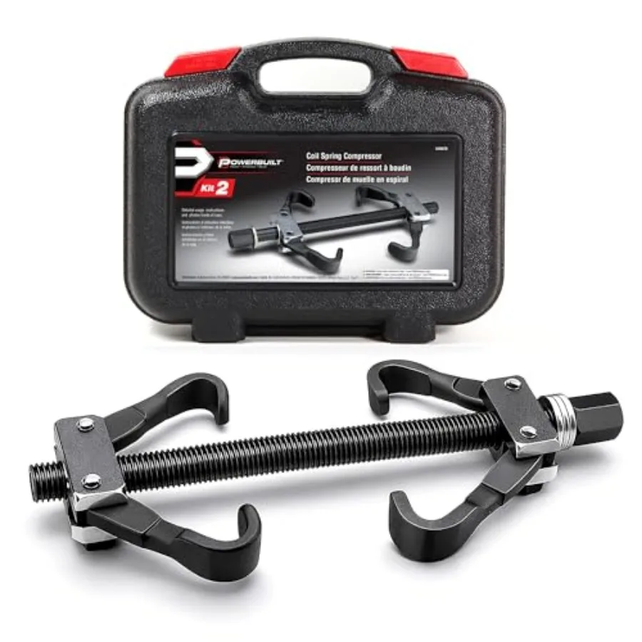 Powerbuilt Strut Coil Spring Compressor Tool Kit Compress Remove and Install Vehicle Strut and Coil Springs Set for Vehicles St