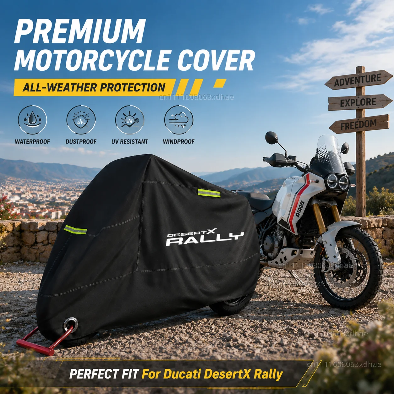 All-Weather Motorcycle Cover Outdoor Protection Waterproof 190T Oxford Cloth For For Ducati DesertX DESERTX Desert X DESERT-X
All-Weather Motorcycle Cover Outdoor Protection Waterproof 190T Oxford Cloth For For Ducati DesertX DESERTX Desert X DESERT-X
