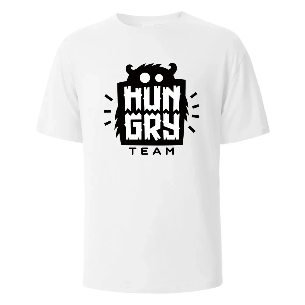 Funny Hip-Hop Hungry Printing T-shirt For Men Wowen 100% Cotton Summer Breathable Tops O-neck Oversize Basic Tees Men's Clothing
Funny Hip-Hop Hungry Printing T-shirt For Men Wowen 100% Cotton Summer Breathable Tops O-neck Oversize Basic Tees Men's Clothing