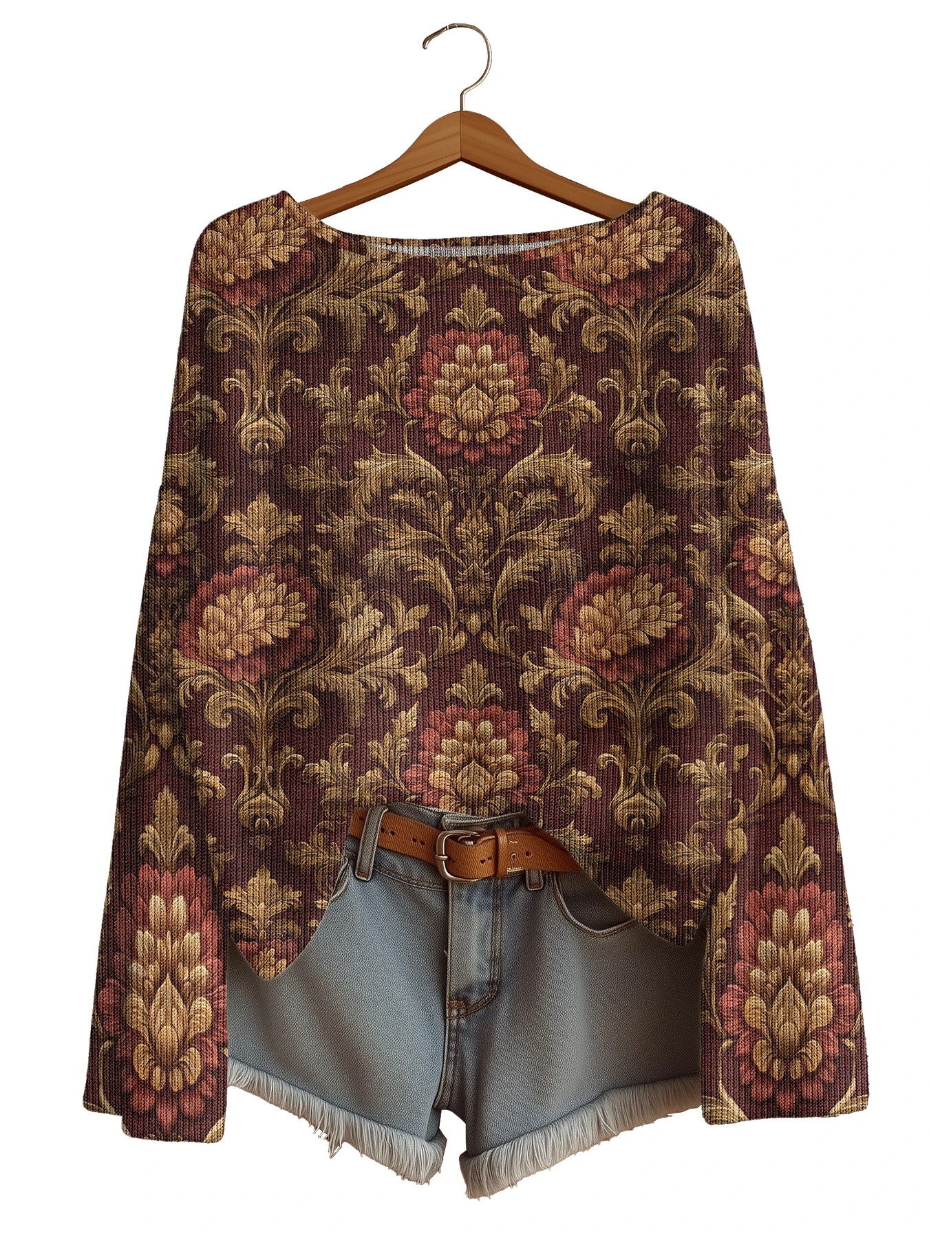 Осенне-зимний пуловер с цветочным принтом, женские винтажные свитера, модные повседневные шикарные женские свитера, уличная модная одежда 
Осенне-зимний пуловер с цветочным принтом, женские винтажные свитера, модные повседневные шикарные женские свитера, уличная модная одежда