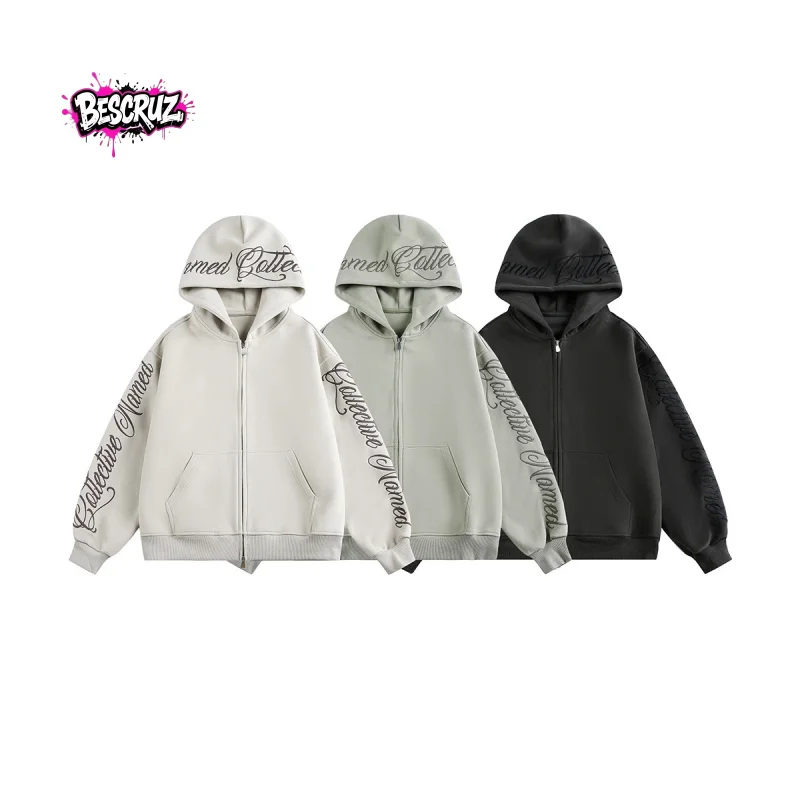 BESCRUZ High Quality EU US Size Spring New Embroidered Hooded Cardigan Men's Trendy Casual Cardigan
BESCRUZ High Quality EU US Size Spring New Embroidered Hooded Cardigan Men's Trendy Casual Cardigan