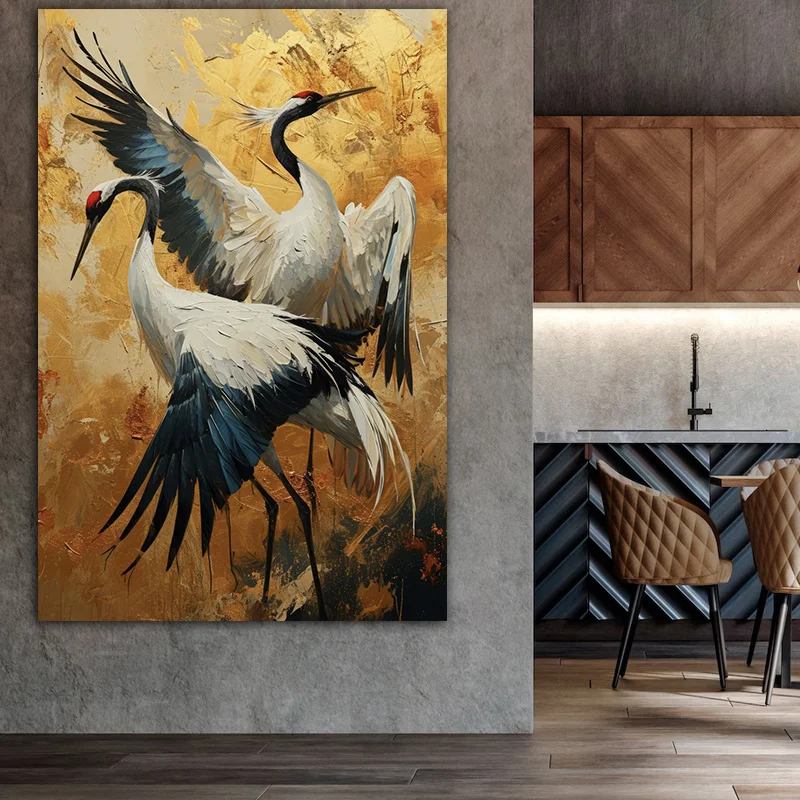 1pc Frameless Modern Two Cranes Canvas Art Print, Classic Art Deco Style, Canvas Wall Art for Living Room, Bedroom Poster Decor
1pc Frameless Modern Two Cranes Canvas Art Print, Classic Art Deco Style, Canvas Wall Art for Living Room, Bedroom Poster Decor