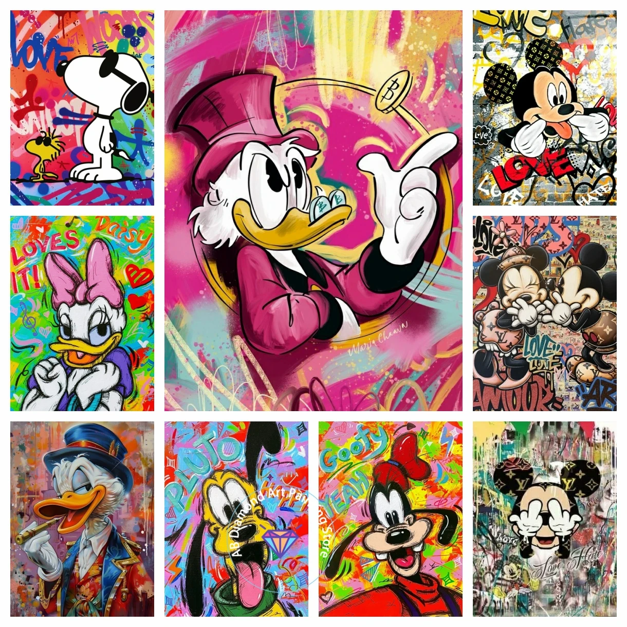 Disney Graffiti Mickey Mouse Donald Duck Color Graffiti DIY 5D AB Diamond Painting Kit Handmade Art Gift Crafts Home Decoration
Disney Graffiti Mickey Mouse Donald Duck Color Graffiti DIY 5D AB Diamond Painting Kit Handmade Art Gift Crafts Home Decoration