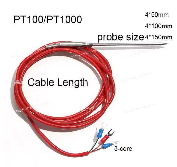 Датчик температуры пищевого качества PT100/PT1000 — игольчатый термостойкий зонд для точного измерения температуры
Датчик температуры пищевого качества PT100/PT1000 — игольчатый термостойкий зонд для точного измерения температуры