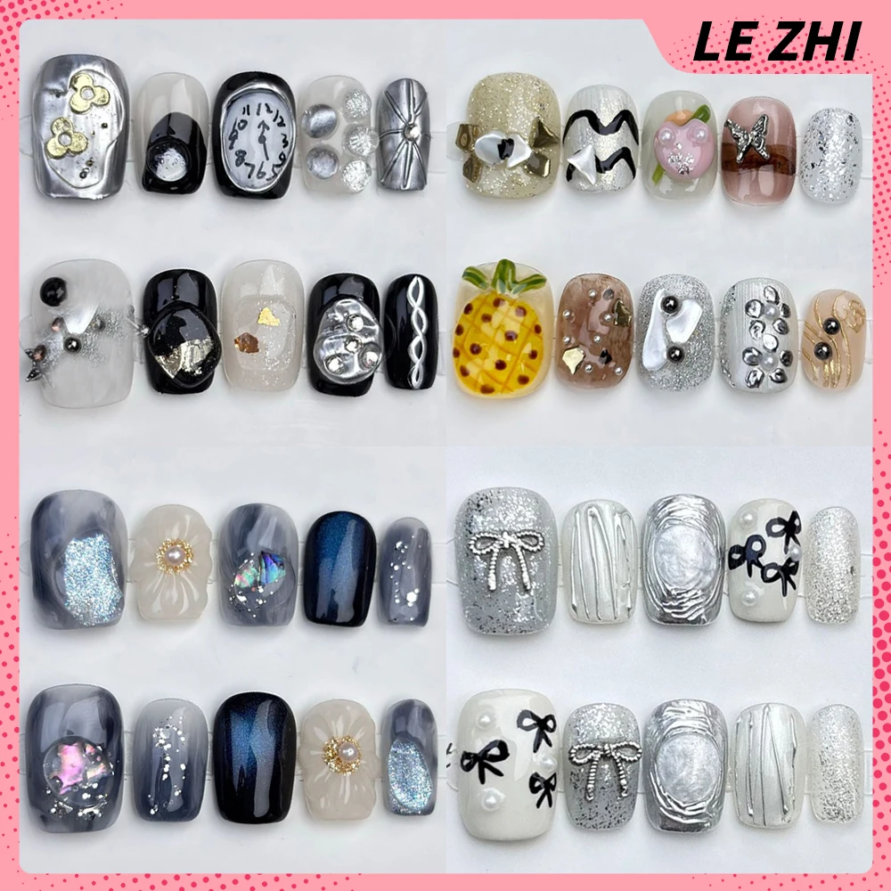 10Pcs Short Square Handmade Press On Nails Light Luxury Bowknot Diamond Cat Eyes Flowers Wearable Nails Party Stickers Gift
10Pcs Short Square Handmade Press On Nails Light Luxury Bowknot Diamond Cat Eyes Flowers Wearable Nails Party Stickers Gift