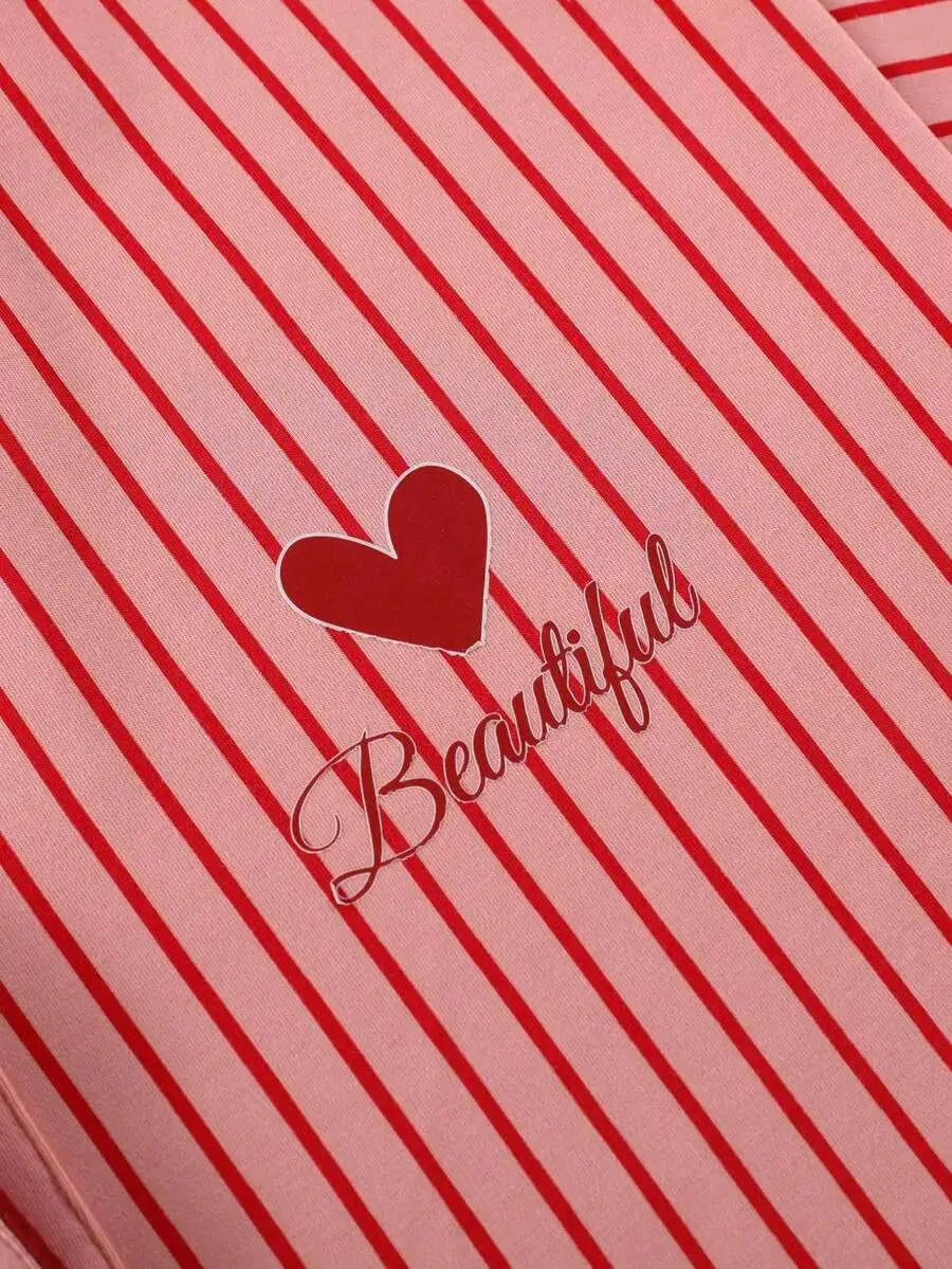 Womens Striped Comfort Pajama Set With Crew Neck Long Sleeve Top And Pants For Spring Autumn Wear
Womens Striped Comfort Pajama Set With Crew Neck Long Sleeve Top And Pants For Spring Autumn Wear