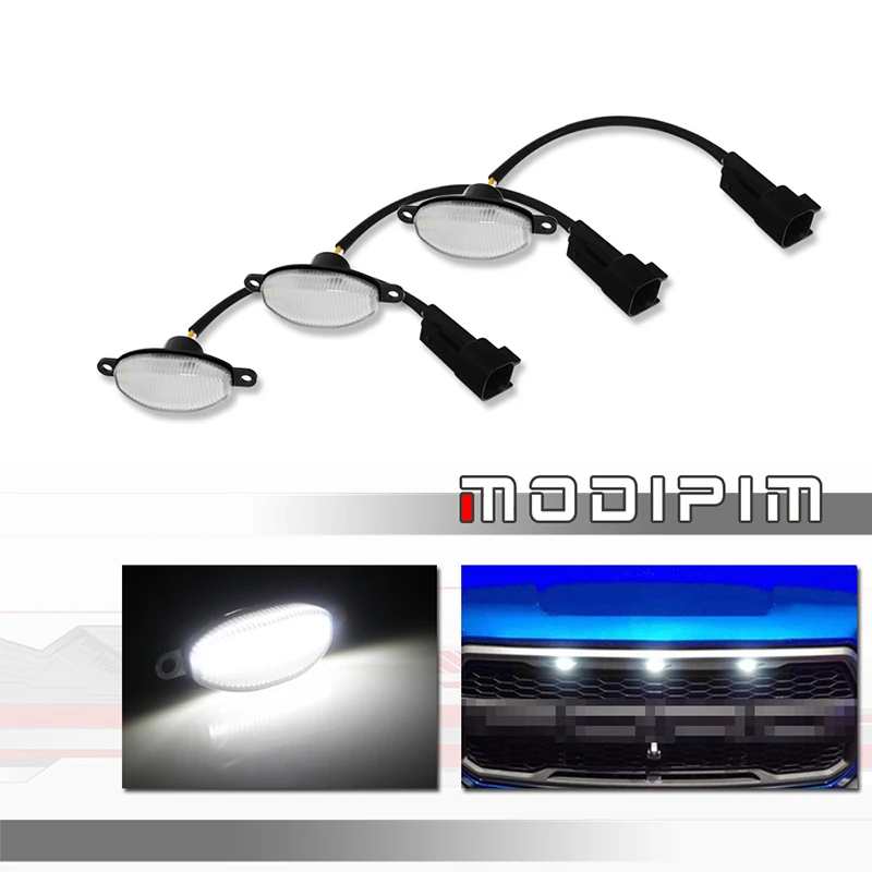 3PCS Xenon White / Amber Yellow LED Car Front Grille Running Lights For 2010 2011 2012 2013 2014 and 2017-up Ford F-150 Raptor
3PCS Xenon White / Amber Yellow LED Car Front Grille Running Lights For 2010 2011 2012 2013 2014 and 2017-up Ford F-150 Raptor