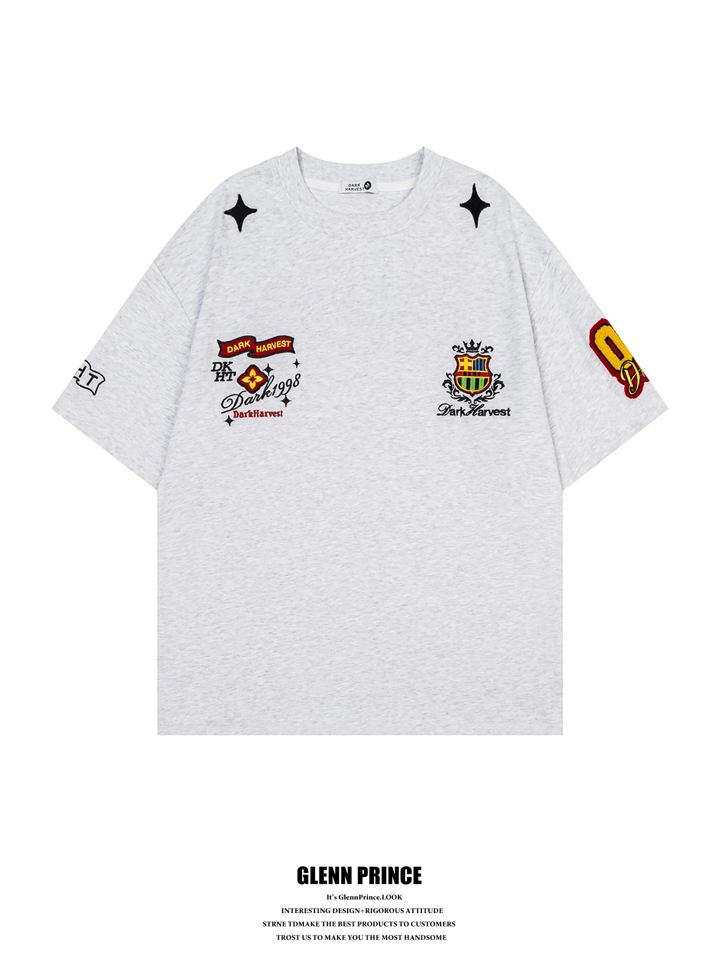 GPstudio American Retro Badge Embroidery Short Sleeve T-Shirt Men Summer Breathable Versatile High-End Feeling Top
GPstudio American Retro Badge Embroidery Short Sleeve T-Shirt Men Summer Breathable Versatile High-End Feeling Top