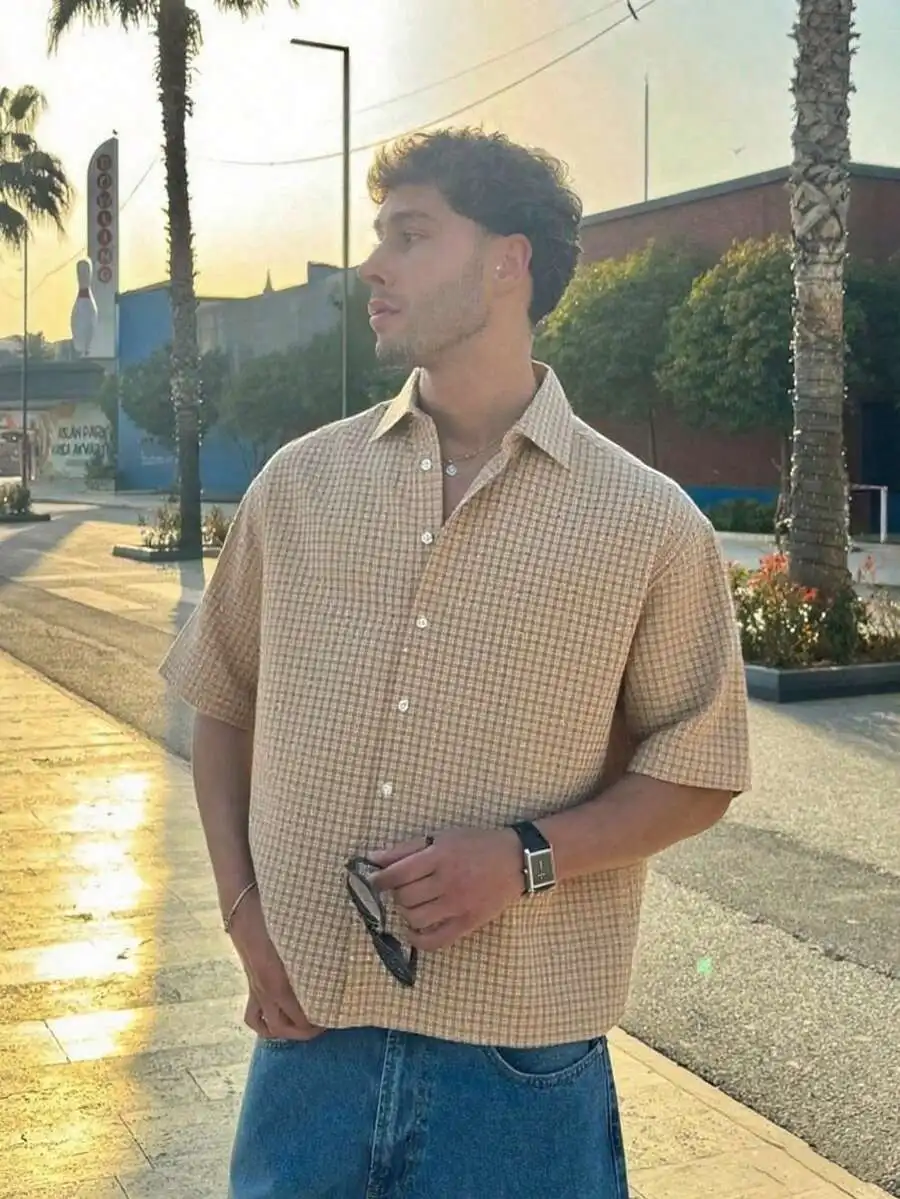 Mens Summer Plaid Short Sleeve Casual Shirt Single Breasted
Mens Summer Plaid Short Sleeve Casual Shirt Single Breasted