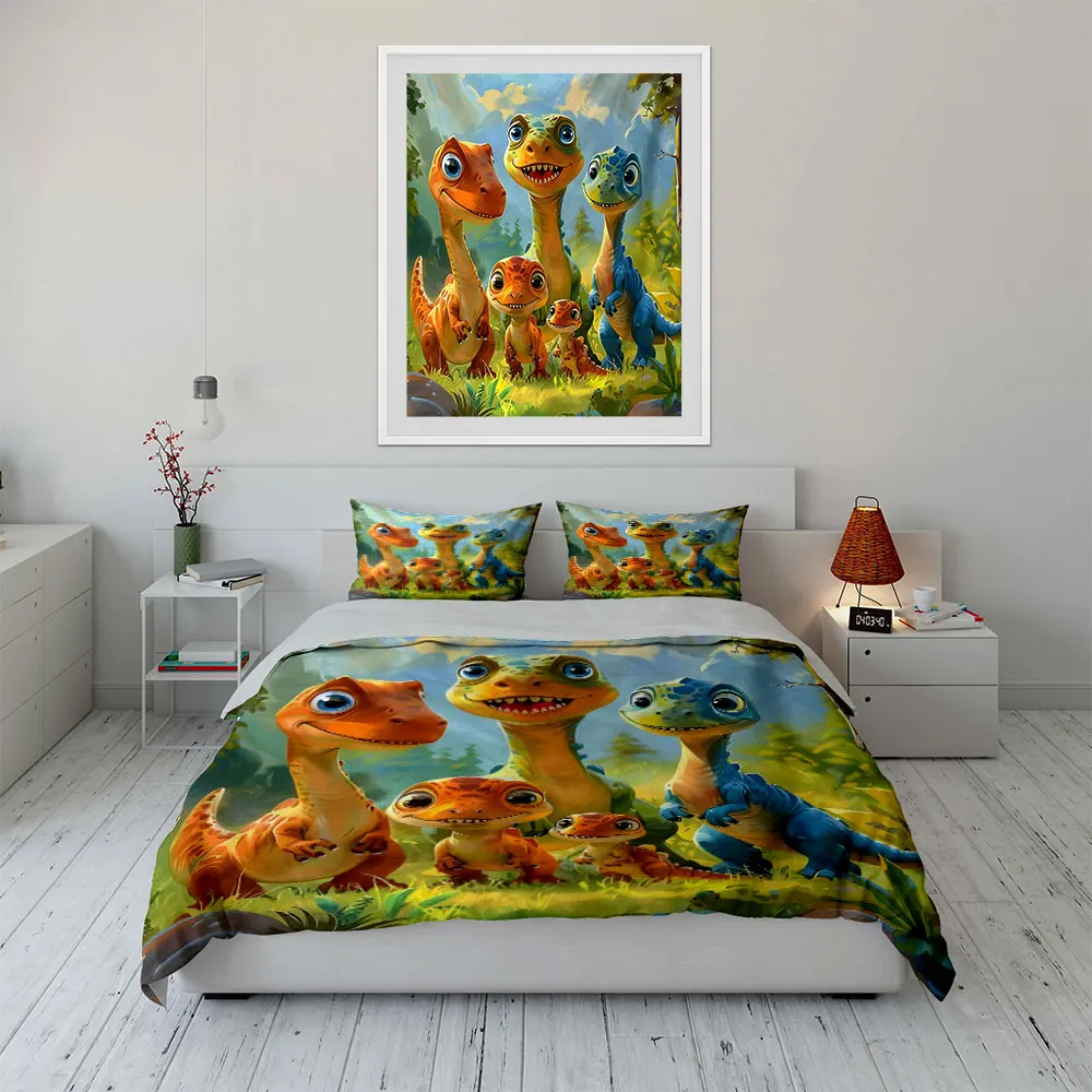 "Cartoon Dinosaur Three-Piece Set" Multiple sizes kid's and adults' bedroom Exquisite 3PC bedding set, gift
"Cartoon Dinosaur Three-Piece Set" Multiple sizes kid's and adults' bedroom Exquisite 3PC bedding set, gift