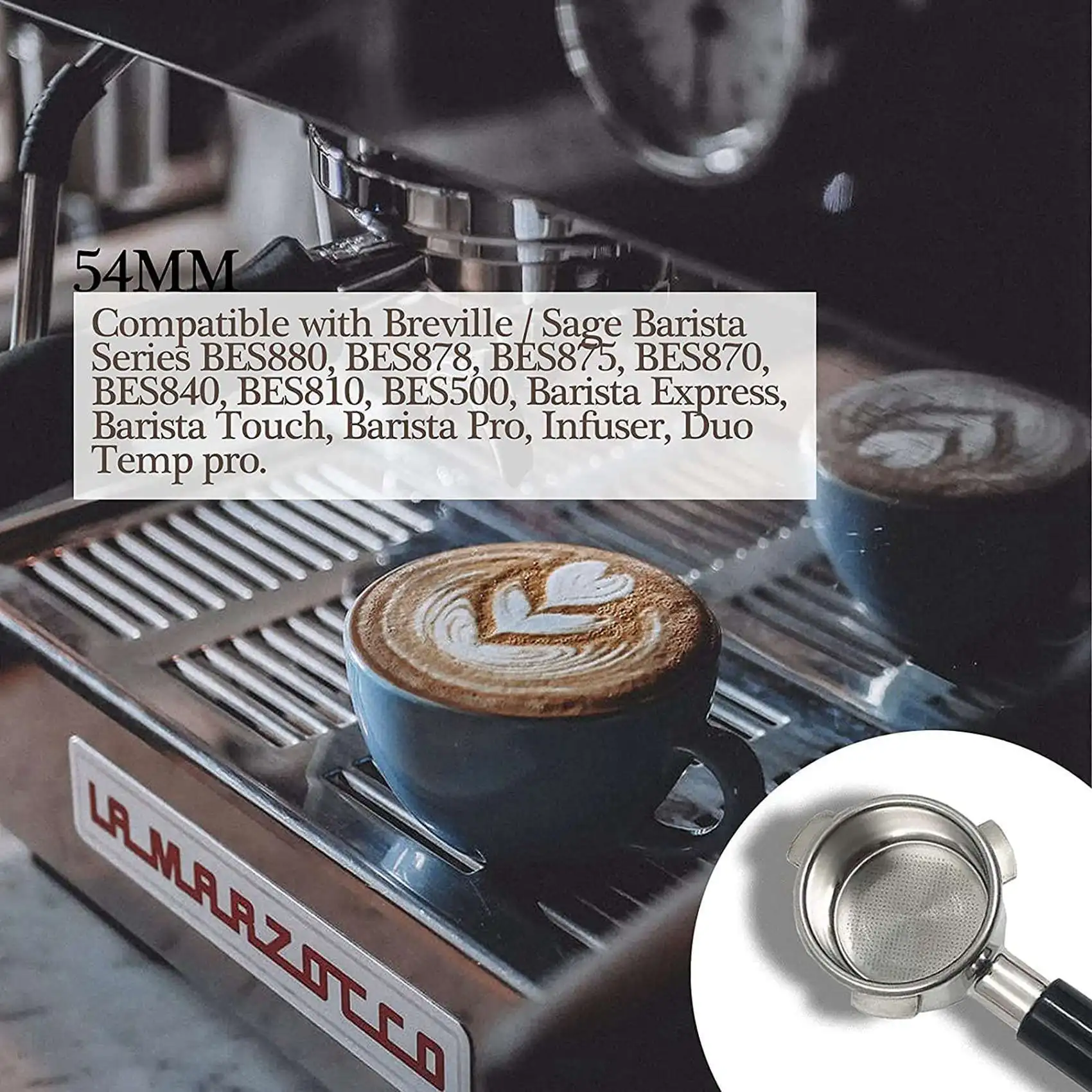 【Must-Haves】2X 54Mm Bottomless Portafilter For Breville Barista Express BES870XL BES870BSXL BES878BSS BES880BSS BES840XL And Mor 
【Must-Haves】2X 54Mm Bottomless Portafilter For Breville Barista Express BES870XL BES870BSXL BES878BSS BES880BSS BES840XL And Mor