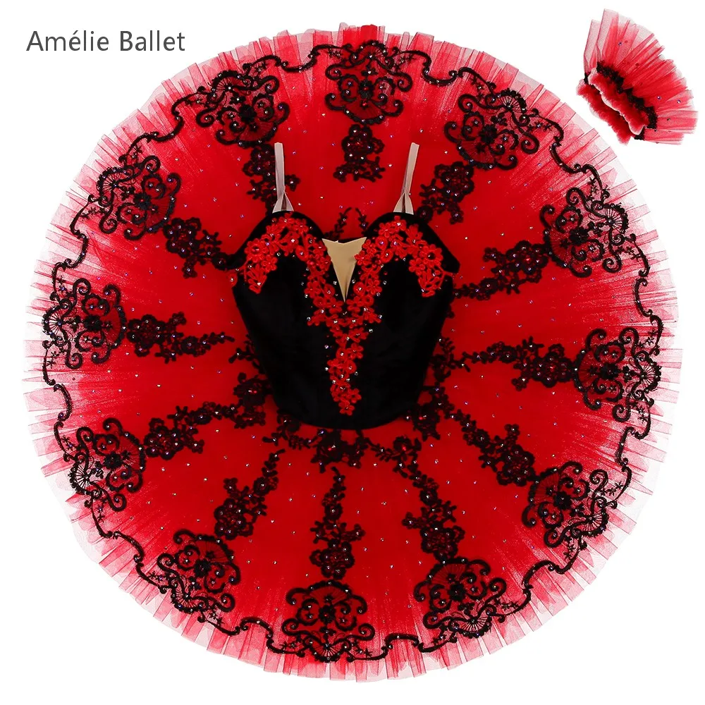B22220 Girls Women Ballet Tutu Black Top Professional Tutu with Red Trim Decorated Made-to-Order Stage Performance Ballet Tutu
B22220 Girls Women Ballet Tutu Black Top Professional Tutu with Red Trim Decorated Made-to-Order Stage Performance Ballet Tutu