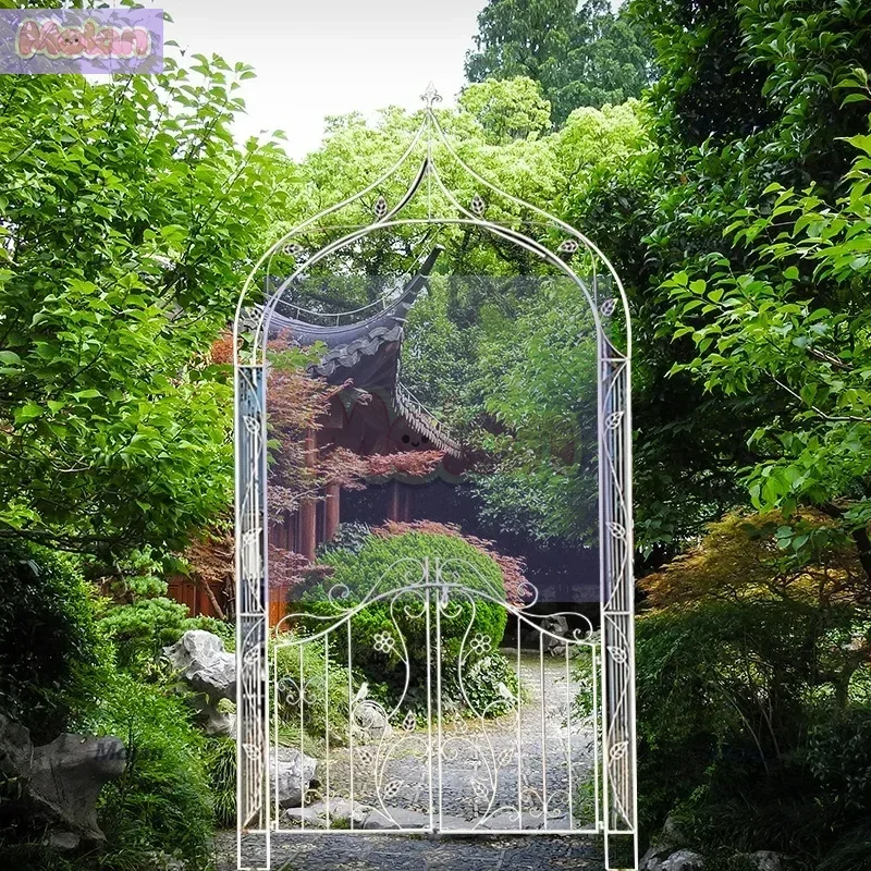 Outdoor European wrought iron flower stand Clematis climbing vine frame Garden with door and arch Plant climbing frame
Outdoor European wrought iron flower stand Clematis climbing vine frame Garden with door and arch Plant climbing frame