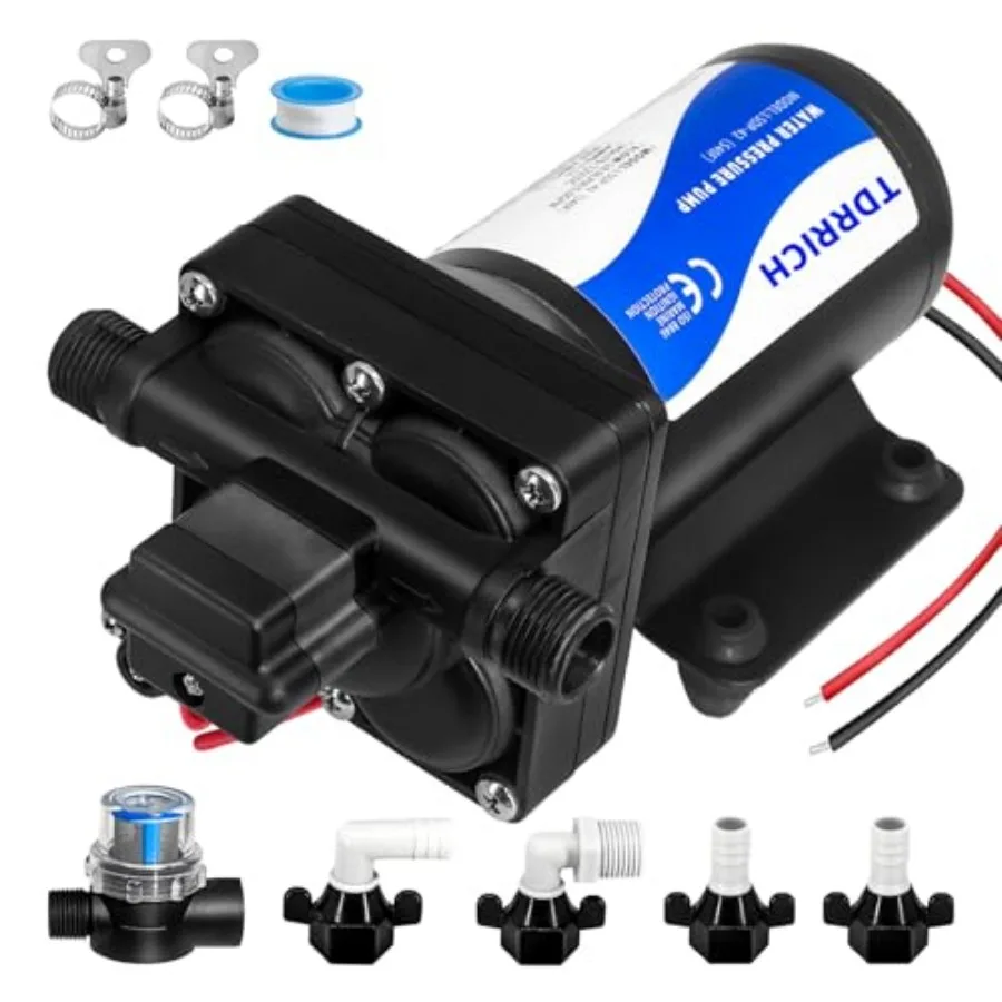 RV Diaphragm Water Pump 12V for Pool330GPH 4-Chamber Increase Pressure Booster Pump for Hose Lawn 5.0GPM 70PSI Electric Garden
RV Diaphragm Water Pump 12V for Pool330GPH 4-Chamber Increase Pressure Booster Pump for Hose Lawn 5.0GPM 70PSI Electric Garden