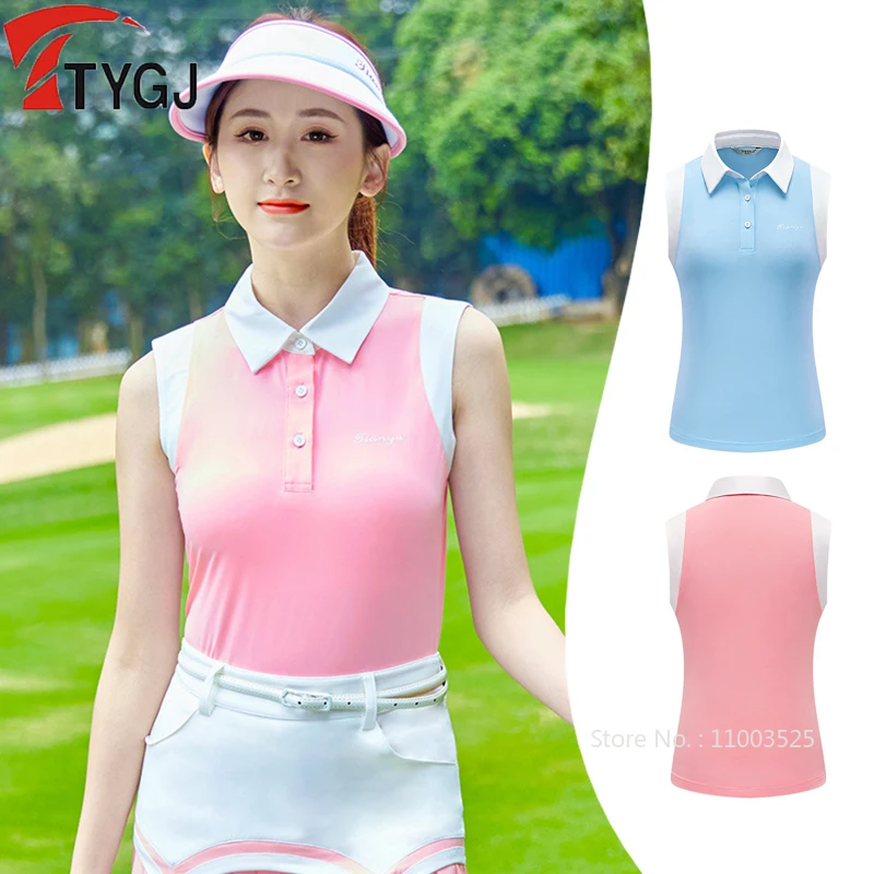 TTYGJ Golf Clothing Female Sleeveless Quick Dry Polo Shirts Women Breathable Slim Sports Tank Tops Contrast Color Lapel Tees
TTYGJ Golf Clothing Female Sleeveless Quick Dry Polo Shirts Women Breathable Slim Sports Tank Tops Contrast Color Lapel Tees