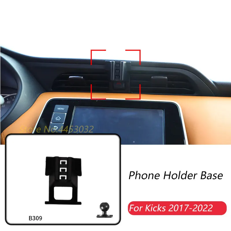 Автомобильный держатель для телефона, специальные крепления для Nissan Kicks 2017-2022, фиксированный кронштейн для выпускного отверстия воздуха, базовые аксессуары с шаровой головкой 17 мм
Автомобильный держатель для телефона, специальные крепления для Nissan Kicks 2017-2022, фиксированный кронштейн для выпускного отверстия воздуха, базовые аксессуары с шаровой головкой 17 мм