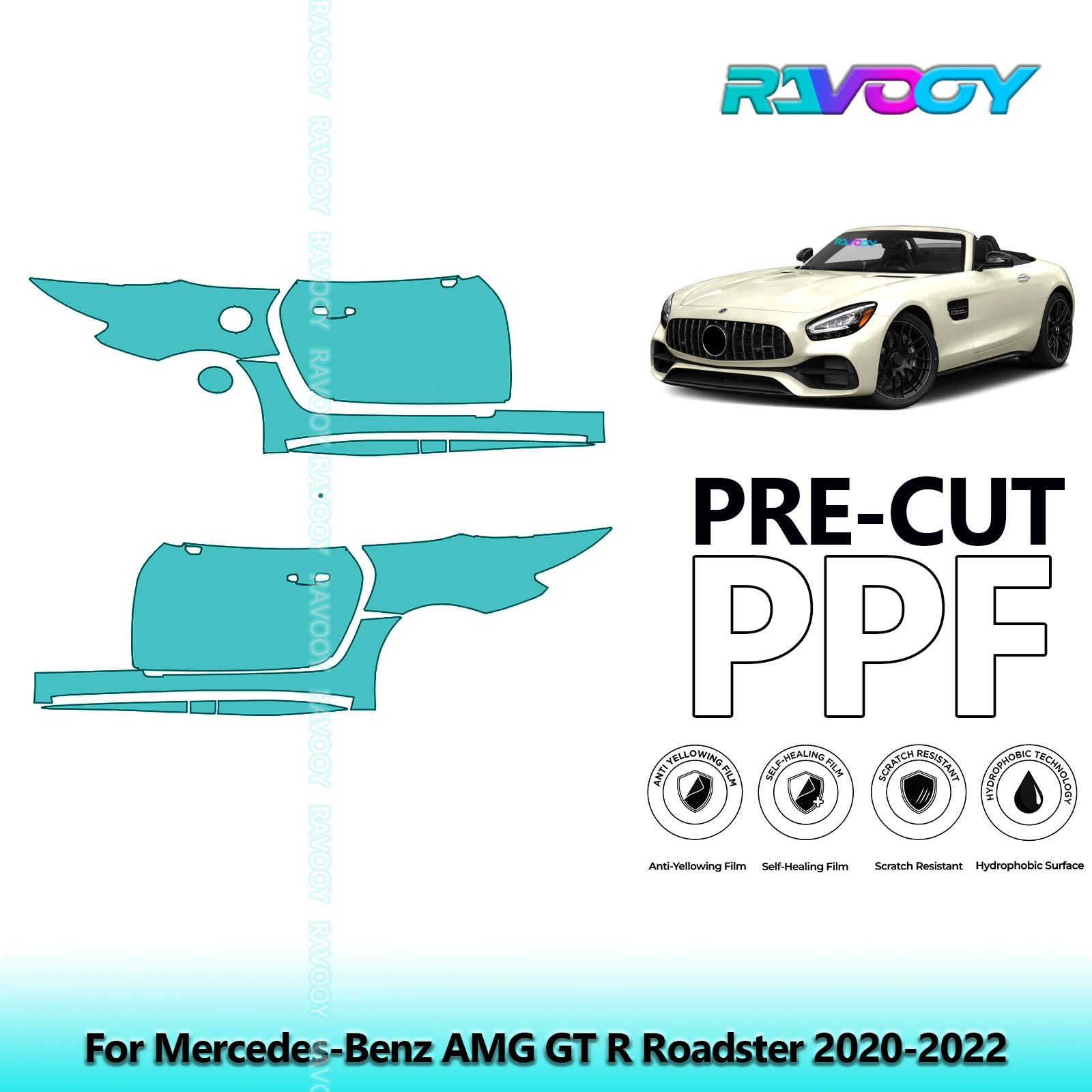 For Mercedes-Benz AMG GT R Roadster 2020-2022 8.5mil Clear Matte Pre-Cut PPF Door & A/B Pillar Kit TPU Paint Protection Film Set
For Mercedes-Benz AMG GT R Roadster 2020-2022 8.5mil Clear Matte Pre-Cut PPF Door & A/B Pillar Kit TPU Paint Protection Film Set
