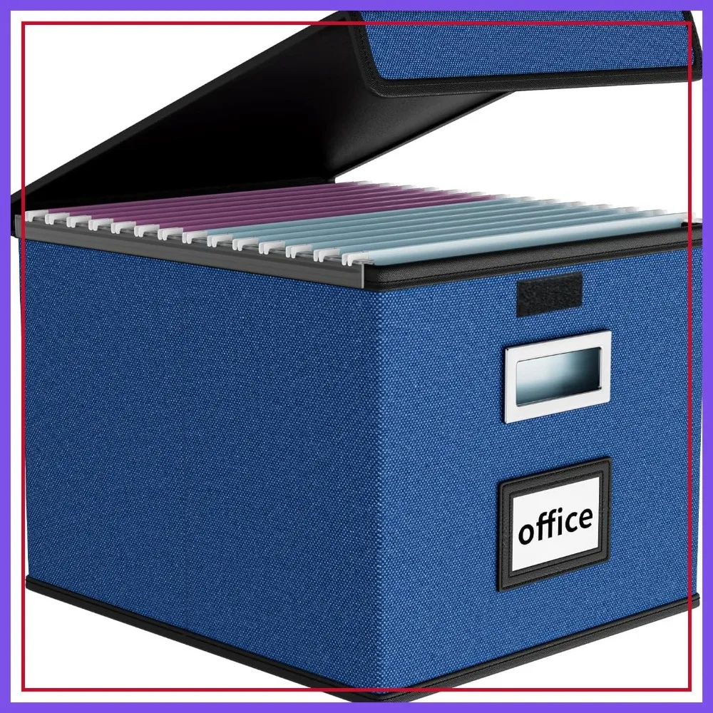 Collapsible File Organizer Box with Lid, Letter Size Hanging Folder Storage, Royal Blue, 1 Pack
Collapsible File Organizer Box with Lid, Letter Size Hanging Folder Storage, Royal Blue, 1 Pack