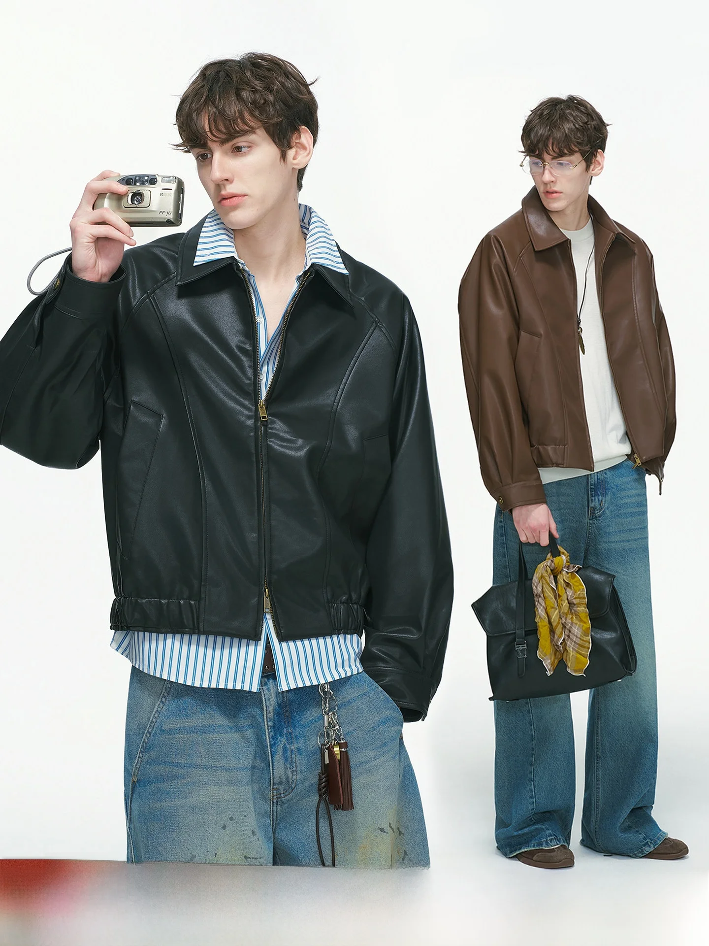 Cleanfit American Style Men's Biker Jacket Double Zipper Leather Coat Stylish Handsome Spring Fashion Outerwear for Teens
Cleanfit American Style Men's Biker Jacket Double Zipper Leather Coat Stylish Handsome Spring Fashion Outerwear for Teens