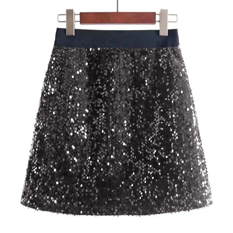 Spring Summer Sexy A-line Mini Skirt,Sparkling Sequin Skirt,High Waisted Black Skirts,Womens Clothes,Wrap Party Short Skirt,2024
Spring Summer Sexy A-line Mini Skirt,Sparkling Sequin Skirt,High Waisted Black Skirts,Womens Clothes,Wrap Party Short Skirt,2024