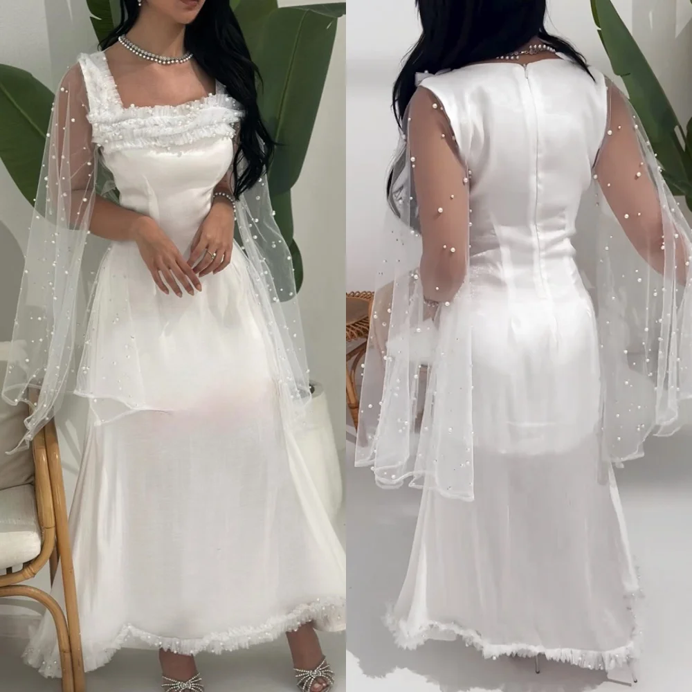 Customized Sparkle Intricate Jersey Pleat Pearl A-line Square Neck Midi Dresses Cocktail Dresses Matching High Quality Formal Cl
Customized Sparkle Intricate Jersey Pleat Pearl A-line Square Neck Midi Dresses Cocktail Dresses Matching High Quality Formal Cl