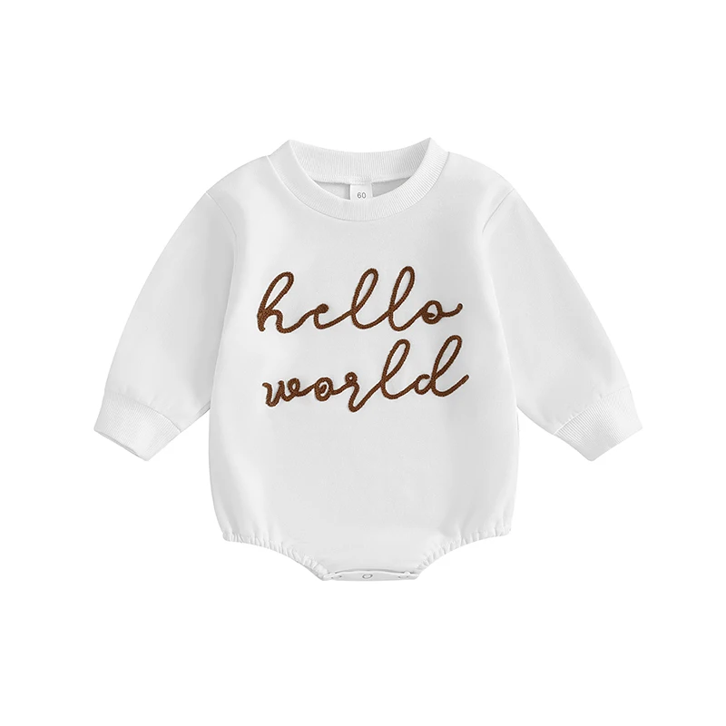 Baby Long Sleeve Rompers Infant Casual Letter Embroidery Round Neck Bodysuit Newborn Jumpsuits for Winter
Baby Long Sleeve Rompers Infant Casual Letter Embroidery Round Neck Bodysuit Newborn Jumpsuits for Winter