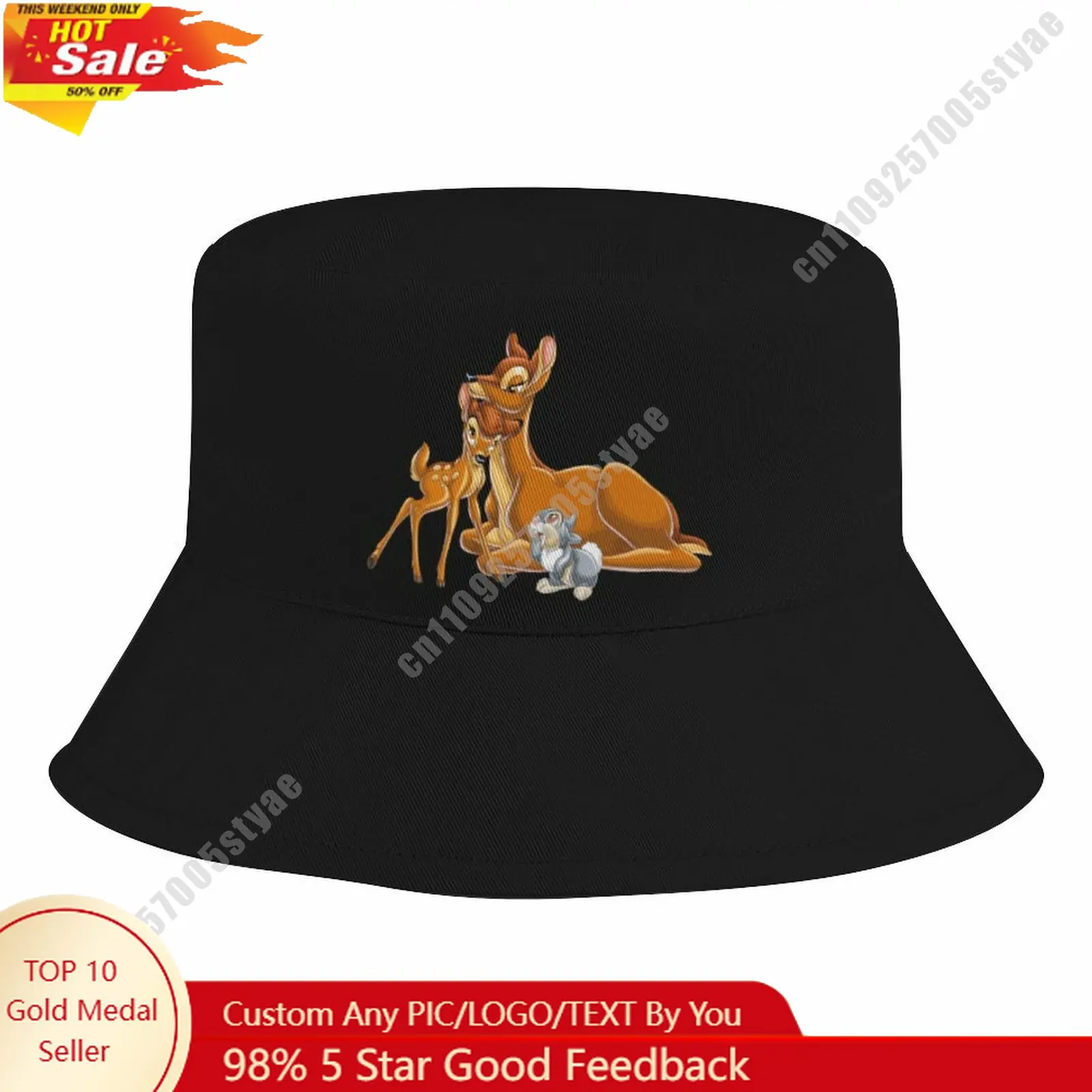 Bambi Bucket Hat Disney Cartoon Character Custom Design Upload Your Image Logo Fisherman Hat 50–54cm Head Circumference
Bambi Bucket Hat Disney Cartoon Character Custom Design Upload Your Image Logo Fisherman Hat 50–54cm Head Circumference