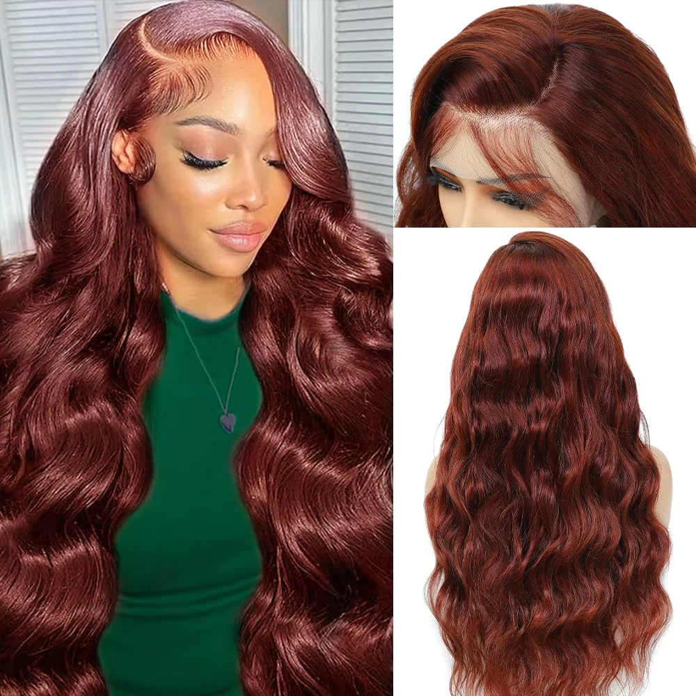 15A Hair Reddish Brown Body Wave Wigs Human Hair 13x6 HD Lace Frontal Wigs Colored Brown Lace Front Human Hair Wigs For Women
15A Hair Reddish Brown Body Wave Wigs Human Hair 13x6 HD Lace Frontal Wigs Colored Brown Lace Front Human Hair Wigs For Women