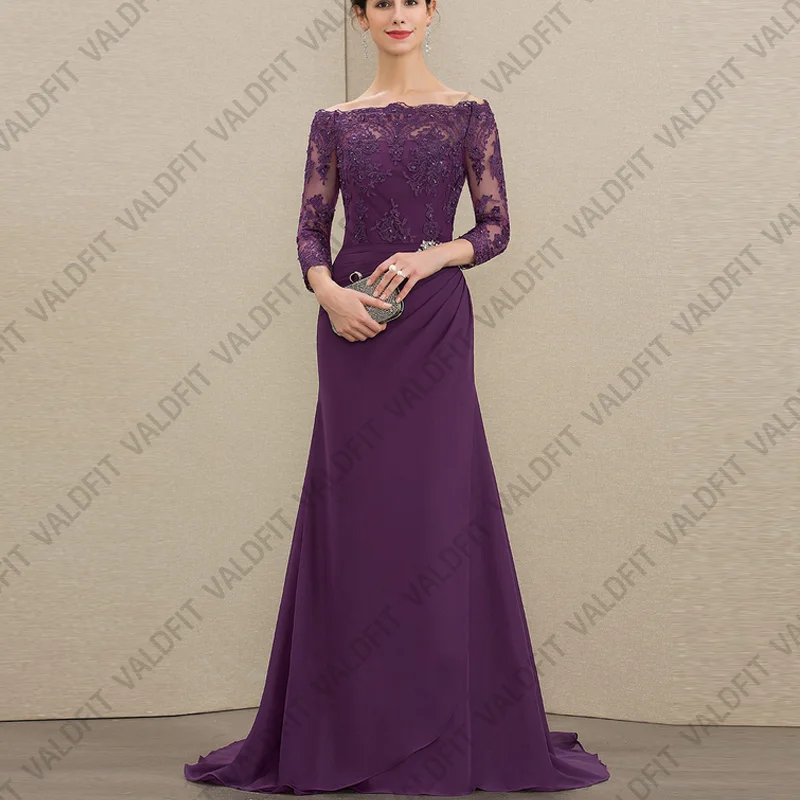 Customized Long Mermaid Purple Mother of the Bride Dresses Chiffon Wedding Party Dress Vestido Invitada Boda 2022
Customized Long Mermaid Purple Mother of the Bride Dresses Chiffon Wedding Party Dress Vestido Invitada Boda 2022